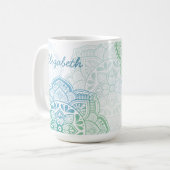 Caelum Mandala 15 oz. Personalized Mug Koffiemok (Voorkant links)