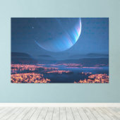 Caelum Moon (Nacht) Canvas Afdruk (Insitu (Houten vloer))