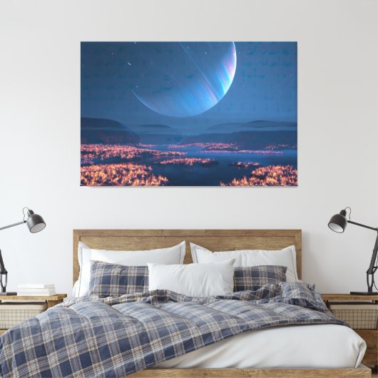 Caelum Moon (Nacht) Canvas Afdruk (Insitu (Slaapkamer))