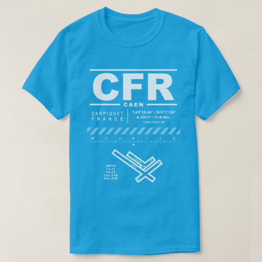 Caen - Carpiquet Airport CFR T-Shirt (Design voorkant)