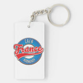 Caen Normandië Frankrijk retro logo Sleutelhanger (achterkant)