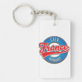 Caen Normandië Frankrijk retro logo Sleutelhanger (Voorkant)