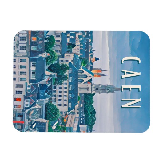 Caen Photo Vintage Magneet (Horizontaal)
