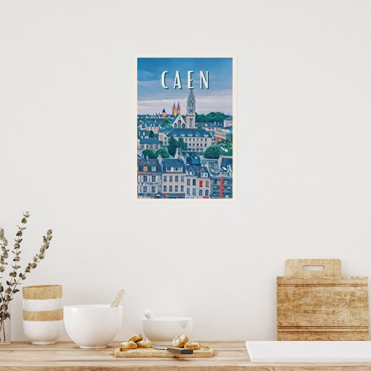 Caen Photo Vintage Poster (Keuken)
