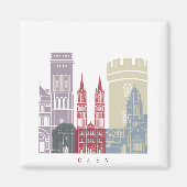 Caen skyline poster magneet (Voorkant)