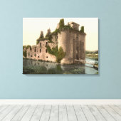 Caerlaverock Castle, Dumfries, Schotland Canvas Afdruk (Insitu (Houten vloer))