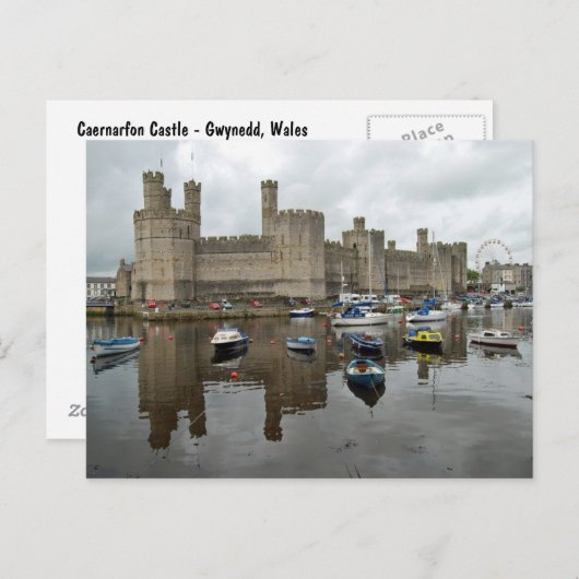 Caernarfon Castle Briefkaart (Voorkant / Achterkant)
