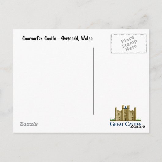 Caernarfon Castle Briefkaart (Achterkant)