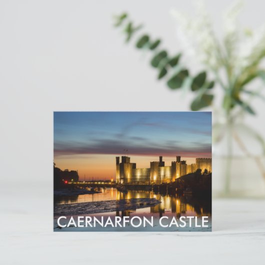 Caernarfon Castle, Caernarfon, Wales Briefkaart (Staand voorkant)