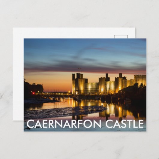 Caernarfon Castle, Caernarfon, Wales Briefkaart (Voorkant / Achterkant)