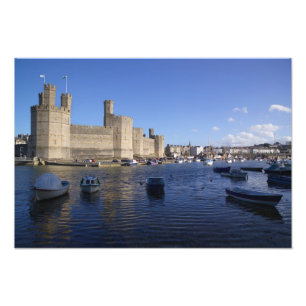 Caernarfon Castle, Gwynedd, Wales 2 Foto Afdruk