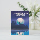 Caernarfon Castle, Gwynedd Wales reisposter Briefkaart (Staand voorkant)