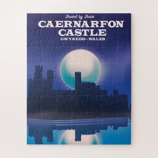 Caernarfon Castle, Gwynedd Wales reisposter Legpuzzel (Verticaal)