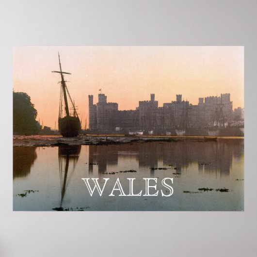 Caernarfon Castle in Wales (1900) Poster (Voorkant)