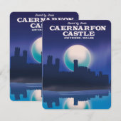 Caernarfon Castle, reisposter van Gwynedd Wales (Voorkant / Achterkant)