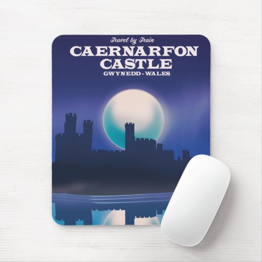 Caernarfon Castle, reisposter van Gwynedd Wales Muismat (Met muis)