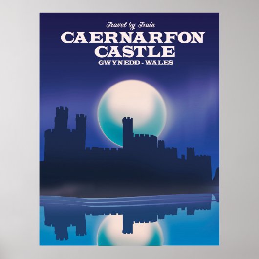 Caernarfon Castle, reisposter van Gwynedd Wales Poster (Voorkant)