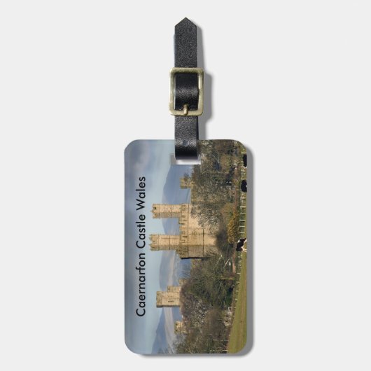 Caernarfon Castle Wales. Bagagelabel (Voorkant verticaal)