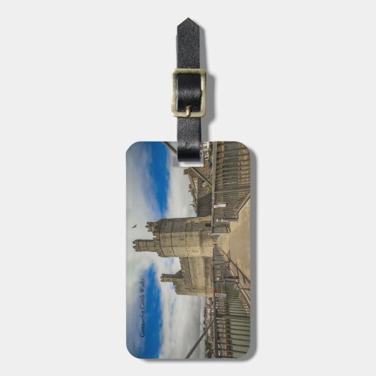 Caernarfon Castle Wales. Bagagelabel (Voorkant verticaal)