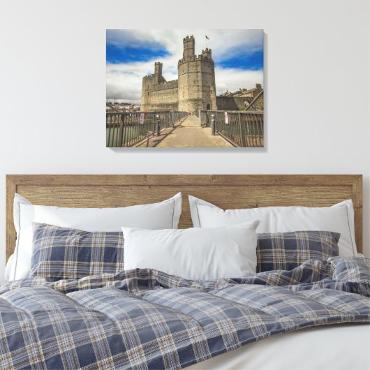 Caernarfon Castle Wales. Canvas Afdruk (Insitu (Slaapkamer))