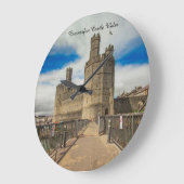 Caernarfon Castle Wales. Grote Klok (Hoek)