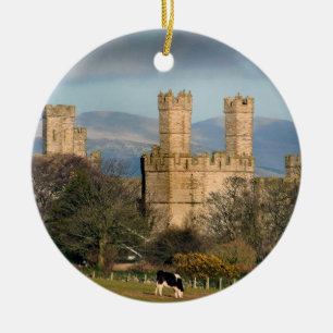 Caernarfon Castle Wales. Keramisch Ornament