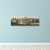Caerphilly Castle Canvasprint van Alphonse Dousse Canvas Afdruk (Insitu (Houten vloer))