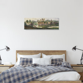 Caerphilly Castle Canvasprint van Alphonse Dousse Canvas Afdruk