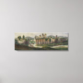 Caerphilly Castle Canvasprint van Alphonse Dousse Canvas Afdruk (Voorkant)