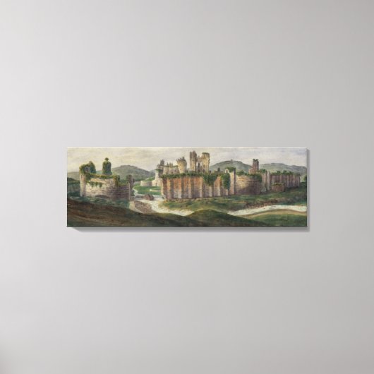 Caerphilly Castle Canvasprint van Alphonse Dousse Canvas Afdruk (Voorkant)