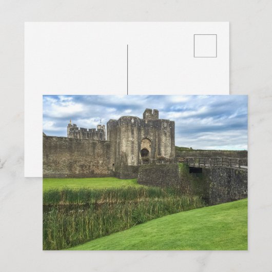 Caerphilly Castle in Wales Briefkaart (Voorkant / Achterkant)