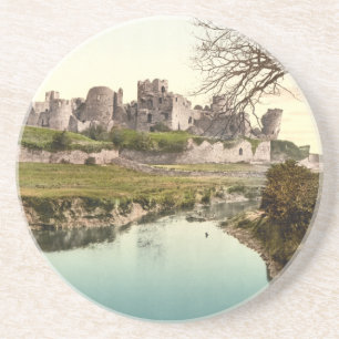Caerphilly Castle, Wales Zandsteen Onderzetter