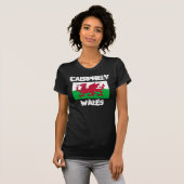 Caerphilly, Wales met Welsh flag T-shirt (Voorkant volledig)