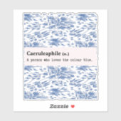 CAERULEAPHILE BLAUWE BLOEM NATUUR STICKER (Vel)