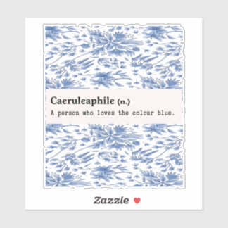 CAERULEAPHILE BLAUWE BLOEM NATUUR STICKER