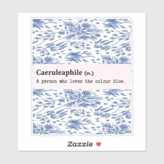 CAERULEAPHILE BLAUWE BLOEM NATUUR STICKER (Vel)