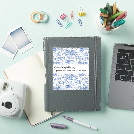 CAERULEAPHILE BLAUWE BLOEM NATUUR STICKER (iPad Cover)