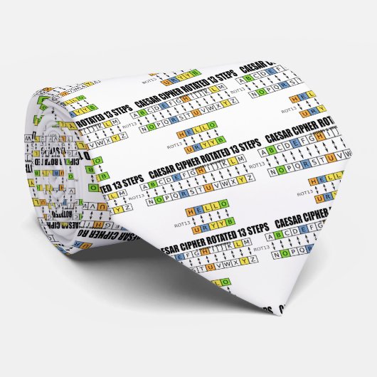 Caesar Cipher roteerde 13 stappen (cryptografie) Stropdas (Opgerold)