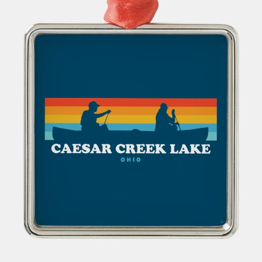 Caesar Creek Lake Ohio Canoe Metalen Ornament (Voorkant)