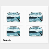 Caesar Creek Lake Ohio Gevist Rod Rechthoekige Sticker (Vel)