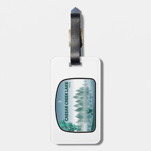 Caesar Creek Lake Ohio Herten Bagagelabel (Achterkant verticaal)