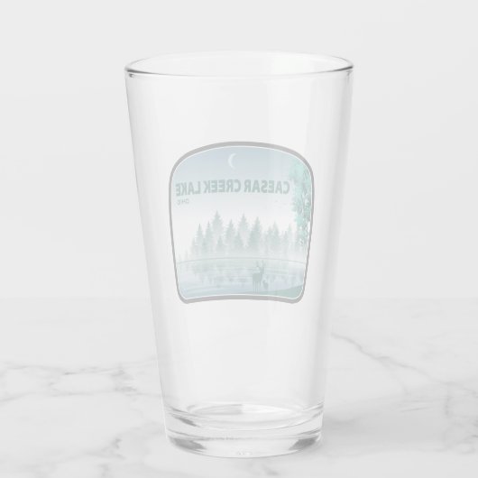 Caesar Creek Lake Ohio Herten Glas (Achterkant)