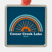 Caesar Creek Lake Ohio Rainbow Metalen Ornament (Voorkant)