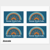 Caesar Creek Lake Ohio Rainbow Rechthoekige Sticker (Vel)