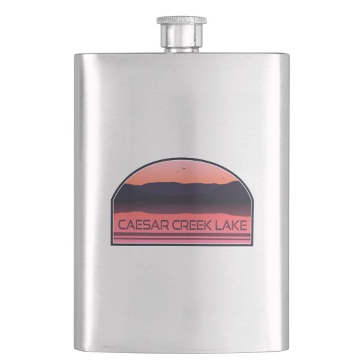 Caesar Creek Lake Ohio Red Sunrise Flacon (Voorkant)