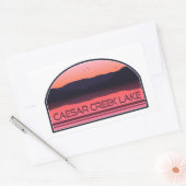 Caesar Creek Lake Ohio Red Sunrise Rechthoekige Sticker (Envelop)