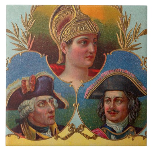 Caesar - Kaiser - Etiket voor sigaren in de tsaar Tegeltje (Voorkant)