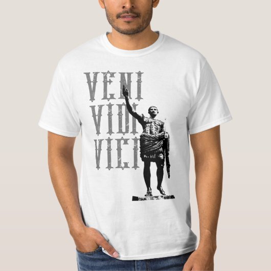 Caesar Motivatie Quote Veni Vidi Vici Mannen T-shirt (Voorkant)