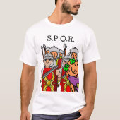 Caesar Photo-Bomb Roman Legion Selfie S.P.Q.R. T-shirt (Voorkant)
