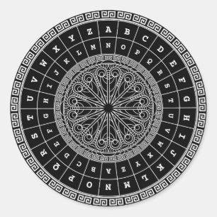 Caesar Shift - ROT13 Cipher Ronde Sticker